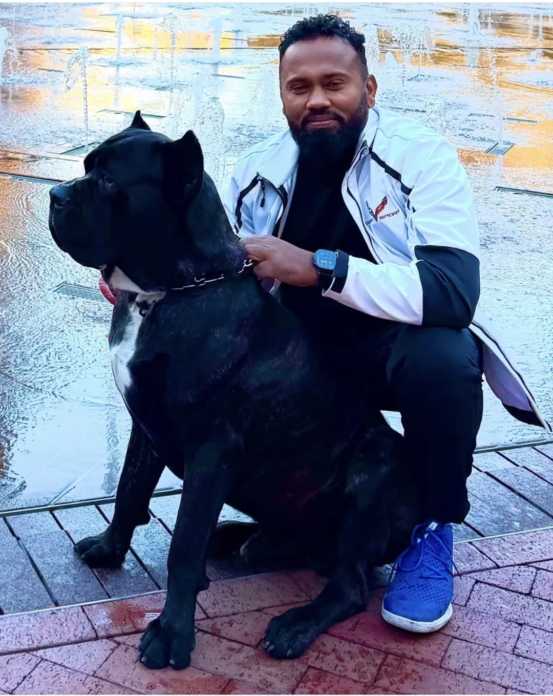 Shashitha Modarage with a Cane Corso